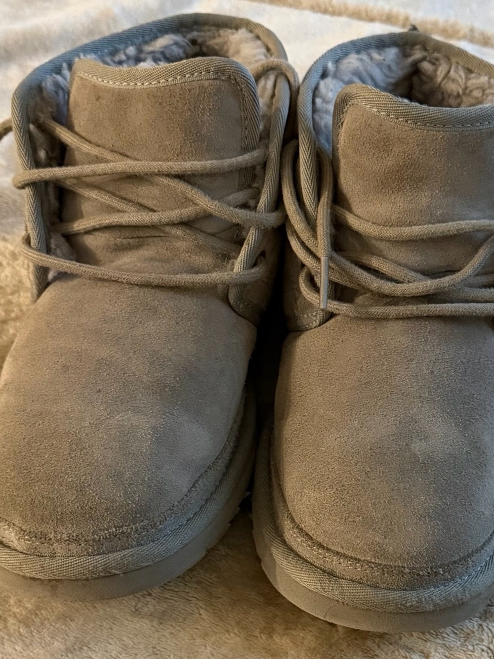 UGG Neumel Boot Suede-Look Ankle Boots in Gray